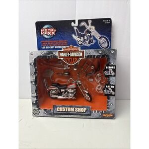 Harley Davidson Red FXDL Dyna Low Rider 1/20 Metal Max Diecast Bike Custom Shop